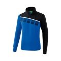 Erima Kapuzenpullover Hoodie 5C Half-Zip blau/schwarz/weiss Herren