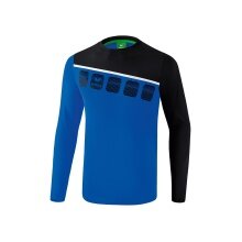 Erima Langarmshirt 5-C 2019 blau/schwarz/weiss Herren