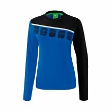 Erima Sport-Langarmshirt 5C (100% Polyester) royalblau/schwarz Damen