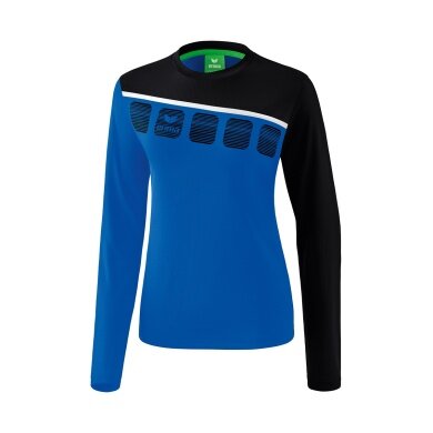 Erima Sport-Langarmshirt 5C (100% Polyester) royalblau/schwarz Damen