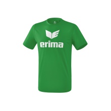 Erima Sport-Tshirt Promo (100% Polyester) dunkelgrün/weiss Kinder