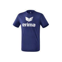 Erima Sport-Tshirt Promo (100% Polyester) dunkelblau/weiss Herren