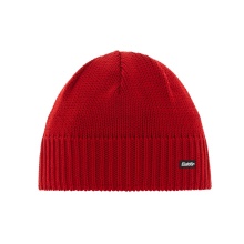 Eisbär Wintermütze (Beanie) Trop Strickmuster Merinowolle rot Herren