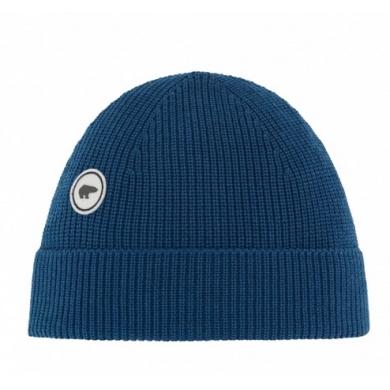 Eisbär Mütze (Beanie) Mino - Merinowolle - dunkelblau