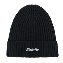 Eisbär Mütze (Beanie) Poca RL - Rippstruktur - schwarz - 1 Stück