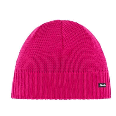 Eisbär Wintermütze (Beanie) Trop Strickmuster Merinowolle magenta Herren