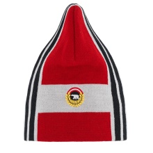 Eisbär Wintermütze (Beanie) Quan Oversize Fit - rot/weiss/schwarz - 1 Stück