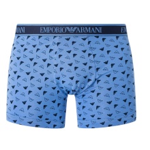 Emporio Armani Unterwäsche Boxershorts Stretch Cotton blau/dunkelblau gemustert Herren - 3 Stück