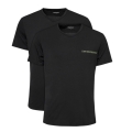 Emporio Armani Shirt V-Ausschnitt Stretch (95% Baumwolle) Unterwäsche schwarz Herren - 2er Pack