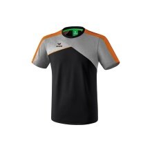 Erima Sport-Tshirt Premium One 2.0 (100% Polyester) schwarz/melangegrau Herren