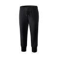 Erima Traininghose 3/4 Pant (100% Polyester, seitliche Reißverschlusstaschen) schwarz Damen