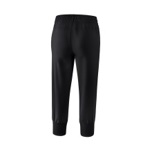 Erima Traininghose 3/4 Pant (100% Polyester, seitliche Reißverschlusstaschen) schwarz Damen