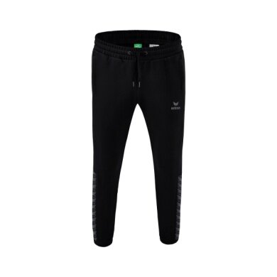 Erima Jogginghose Essential Team Sweathose (weicher Baumwollmix, Reißverschlusstaschen) schwarz/grau Herren