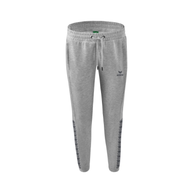 Erima Jogginghose Essential Team Sweathose (weicher Baumwollmix, Reißverschlusstaschen) hellgrau/grau Damen