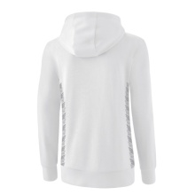 Erima Kapuzenpullover Essential Team (weiche Baumwolle, Rippbündchen) weiss/grau Damen