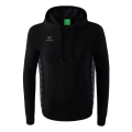 Erima Kapuzenpullover Essential Team Kapuzensweat (weiche Baumwolle, Rippbündchen) schwarz/grau Jungen