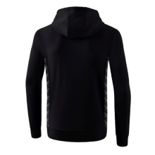 Erima Kapuzenpullover Essential Team Kapuzensweat (weiche Baumwolle, Rippbündchen) schwarz/grau Jungen