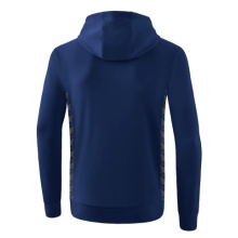 Erima Kapuzenpullover Essential Team Kapuzensweat (weiche Baumwolle, Rippbündchen) navyblau/grau Jungen