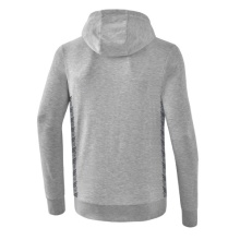 Erima Kapuzenpullover Essential Team Kapuzensweat (weiche Baumwolle, Rippbündchen) hellgrau/grau Jungen