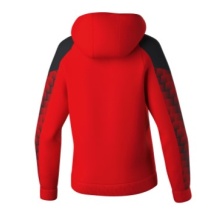 Erima Kapuzenpullover Evo Star (100% Polyester) rot/schwarz Damen