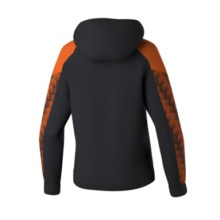 Erima Kapuzenpullover Evo Star (100% Polyester) schwarz/orange Damen