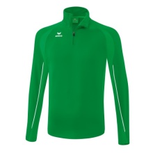 Erima Sport-Langarmshirt Liga Star Trainingstop (strapazierfähig Funktionsmaterial, Stehkragen) smaragdgrün/weiss Herren