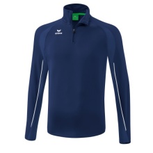 Erima Sport-Langarmshirt Liga Star Trainingstop (strapazierfähig Funktionsmaterial, Stehkragen) navyblau/weiss Jungen