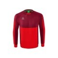 Erima Sport-Langarmshirt Six Wings Sweatshirt (Baumwollmix, funktionell) rot/bordeaux Herren