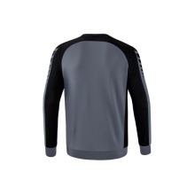 Erima Sport-Langarmshirt Six Wings Sweatshirt (Baumwollmix, funktionell) grau/schwarz Herren