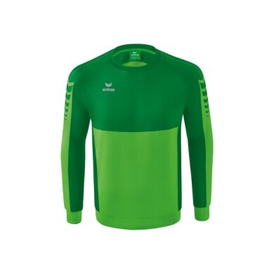 Erima Sport-Langarmshirt Six Wings Sweatshirt (Baumwollmix, funktionell) grün/smaragd Herren