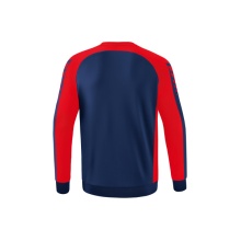 Erima Sport-Langarmshirt Six Wings Sweatshirt (Baumwollmix, funktionell) navyblau/rot Jungen