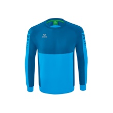 Erima Sport-Langarmshirt Six Wings Sweatshirt (Baumwollmix, funktionell) curacaoblau Herren