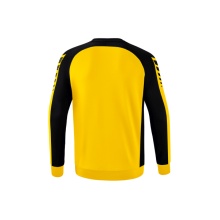 Erima Sport-Langarmshirt Six Wings Sweatshirt (Baumwollmix, funktionell) gelb/schwarz Herren