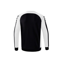 Erima Sport-Langarmshirt Six Wings Sweatshirt (Baumwollmix, funktionell) schwarz/weiss Jungen