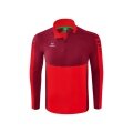 Erima Sport-Langarmshirt Six Wings Trainingstop (100% Polyester, Stehkragen, 1/2 Zip) rot/bordeaux Herren