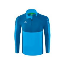 Erima Sport-Langarmshirt Six Wings Trainingstop (100% Polyester, Stehkragen, 1/2 Zip) curacaoblau Herren