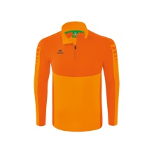 Erima Sport-Langarmshirt Six Wings Trainingstop (100% Polyester, Stehkragen, 1/2 Zip) orange Herren