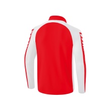 Erima Sport-Langarmshirt Six Wings Trainingstop (100% Polyester, Stehkragen, 1/2 Zip) rot/weiss Herren