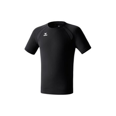 Erima Sport-Tshirt Basic Performance (100% Polyester, Mesh-Einsätze) schwarz Herren