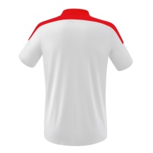 Erima Sport-Polo Change (100% rec. Polyester, schnelltrocknend Funktionsmaterial) weiss/rot Herren