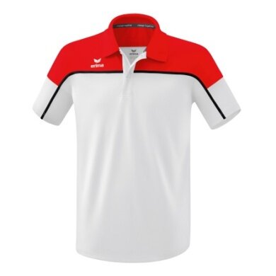 Erima Sport-Polo Change (100% rec. Polyester, schnelltrocknend Funktionsmaterial) weiss/rot Herren