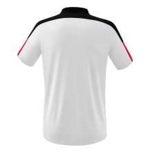 Erima Sport-Polo Change (100% rec. Polyester, schnelltrocknend Funktionsmaterial) weiss/schwarz/rot Herren