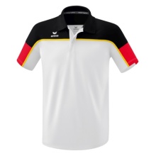 Erima Sport-Polo Change (100% rec. Polyester, schnelltrocknend Funktionsmaterial) weiss/schwarz/rot Herren