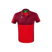 Erima Sport-Polo Six Wings (100% Polyester, schnelltrocknend, angenehmes Tragegefühl) rot/bordeaux Herren