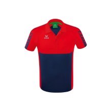 Erima Sport-Polo Six Wings (100% Polyester, schnelltrocknend, angenehmes Tragegefühl) navyblau/rot Herren