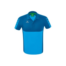 Erima Sport-Polo Six Wings (100% Polyester, schnelltrocknend, angenehmes Tragegefühl) curacaoblau Herren