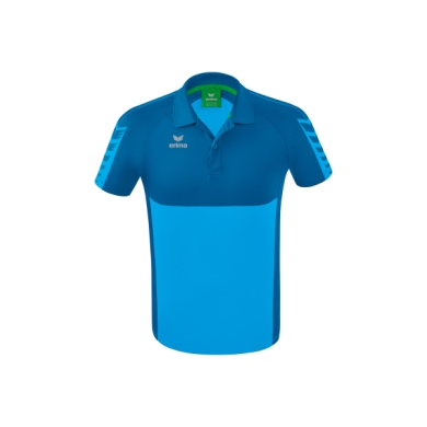 Erima Sport-Polo Six Wings (100% Polyester, schnelltrocknend, angenehmes Tragegefühl) curacaoblau Herren