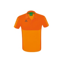 Erima Sport-Polo Six Wings (100% Polyester, schnelltrocknend, angenehmes Tragegefühl) orange Herren