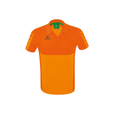 Erima Sport-Polo Six Wings (100% Polyester, schnelltrocknend, angenehmes Tragegefühl) orange Herren