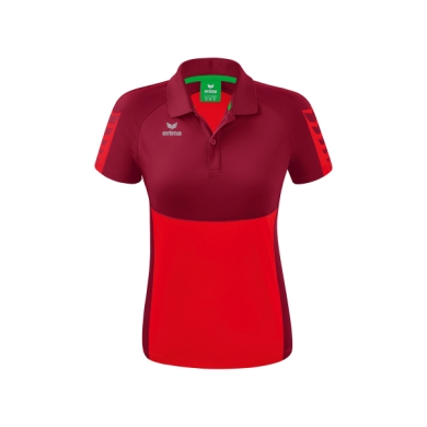 Erima Sport-Polo Six Wings (100% Polyester, taillierter Schnitt, schnelltrocknend) rot/bordeaux Damen